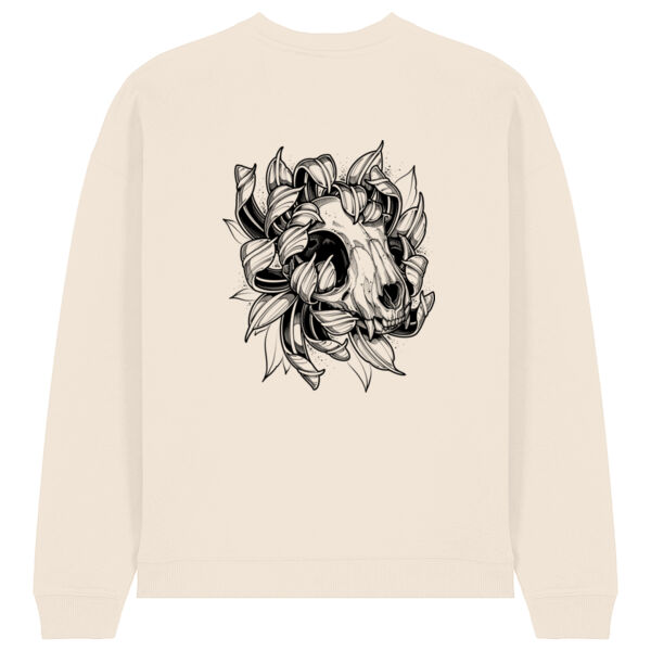 Cat skull loose fit sweatshirt Thumbnail